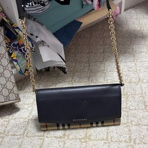 Burberry Black and Beige Crossbody Bag